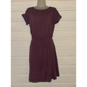 Garnet Hill Cranberry Organic Cotton Dress